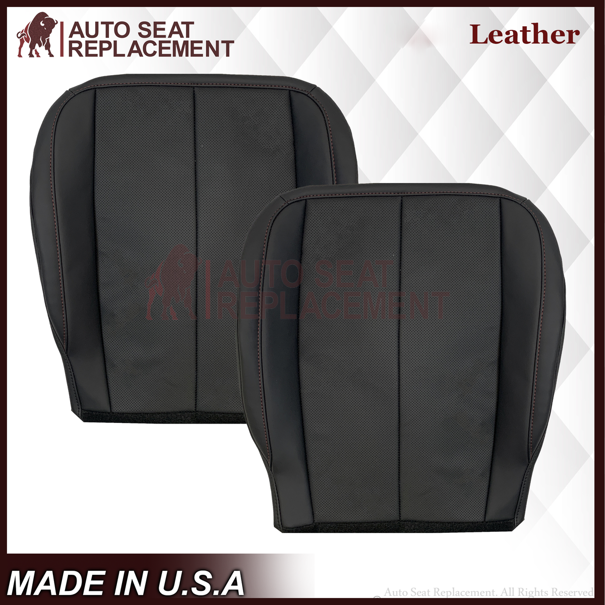 2013-2017 GMC Terrain Denali Replacement Seat Cover: Black Perforated