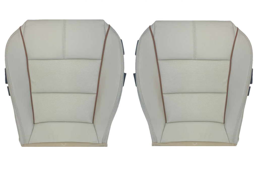 2014-2020 Chevrolet Impala LT Driver or Passenger Bottom Replacement Synthetic Leather Seat Cover: Perforated, Gallery White