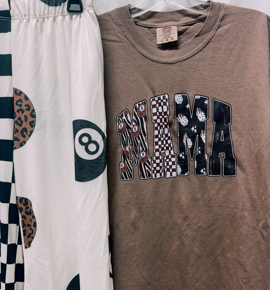 Flame Dice Neutral Mama – Espresso Comfort Colors Tee