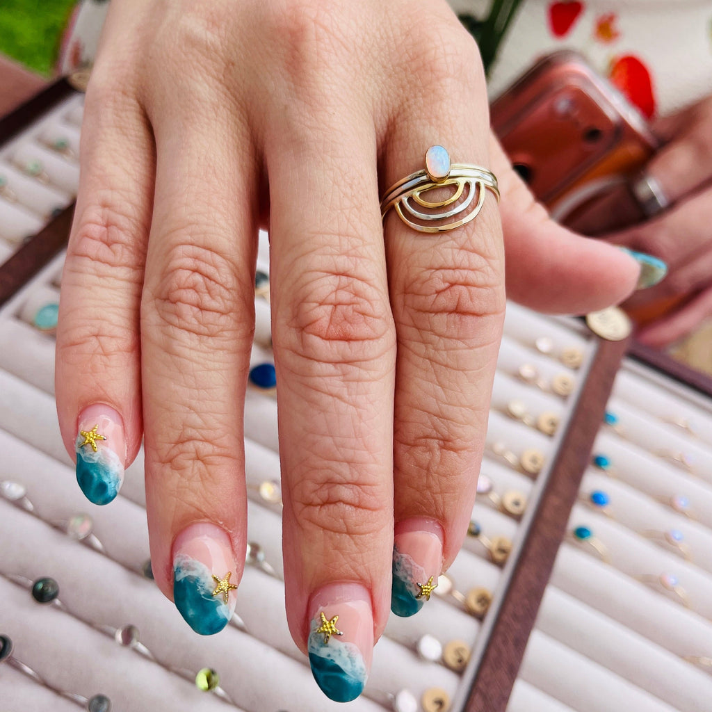 14K Gold filled TRIPLE ARCH RING