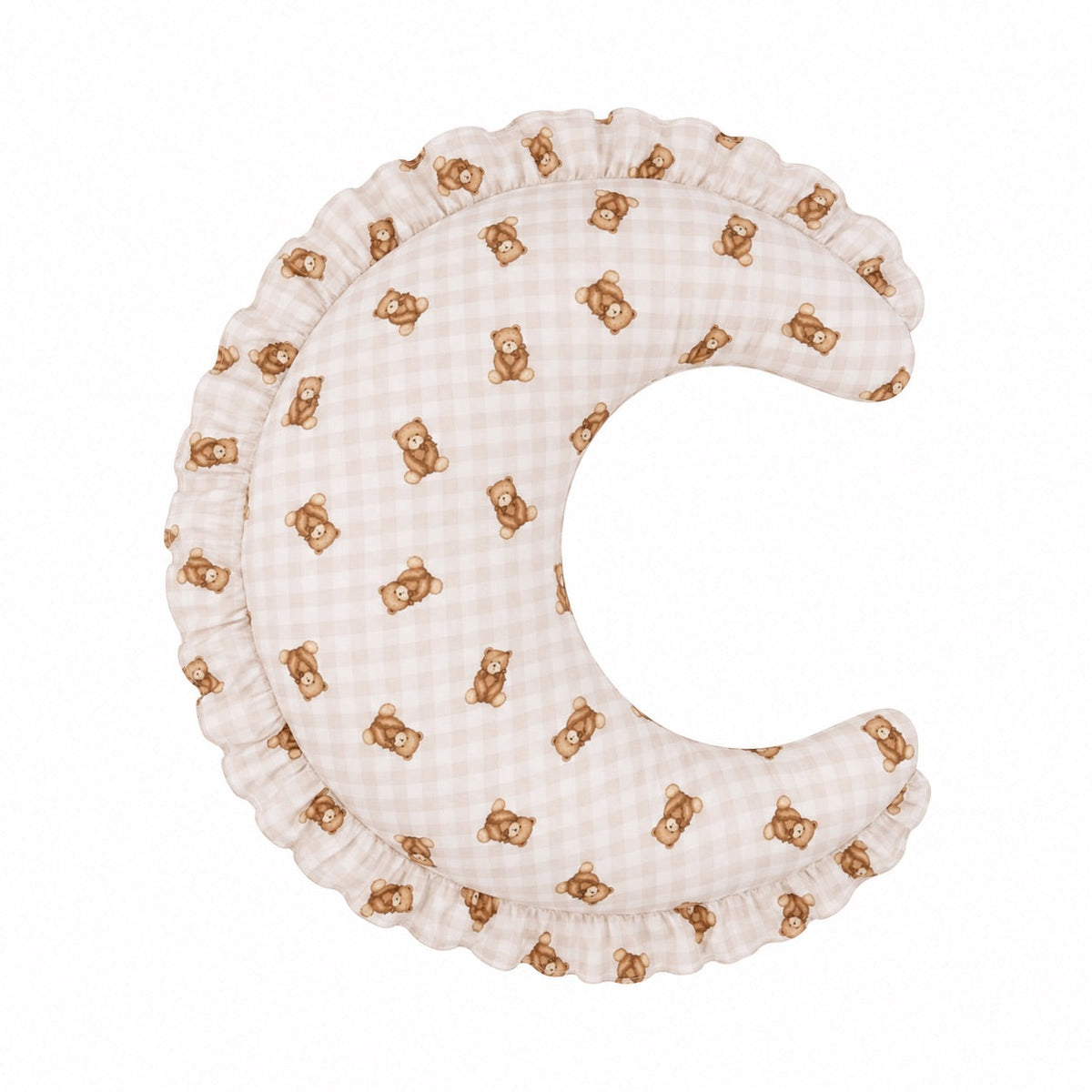 Gingham Feeding Support Ruffle Nursing Pillow Cover