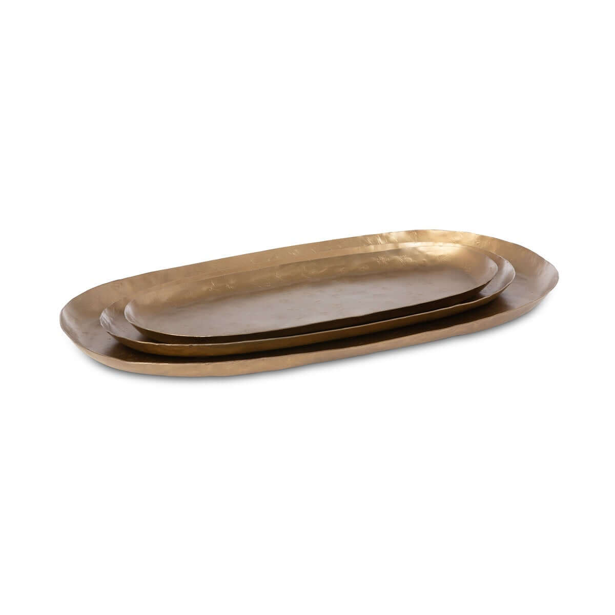 Vintage Gold Iron Serving Tray Set