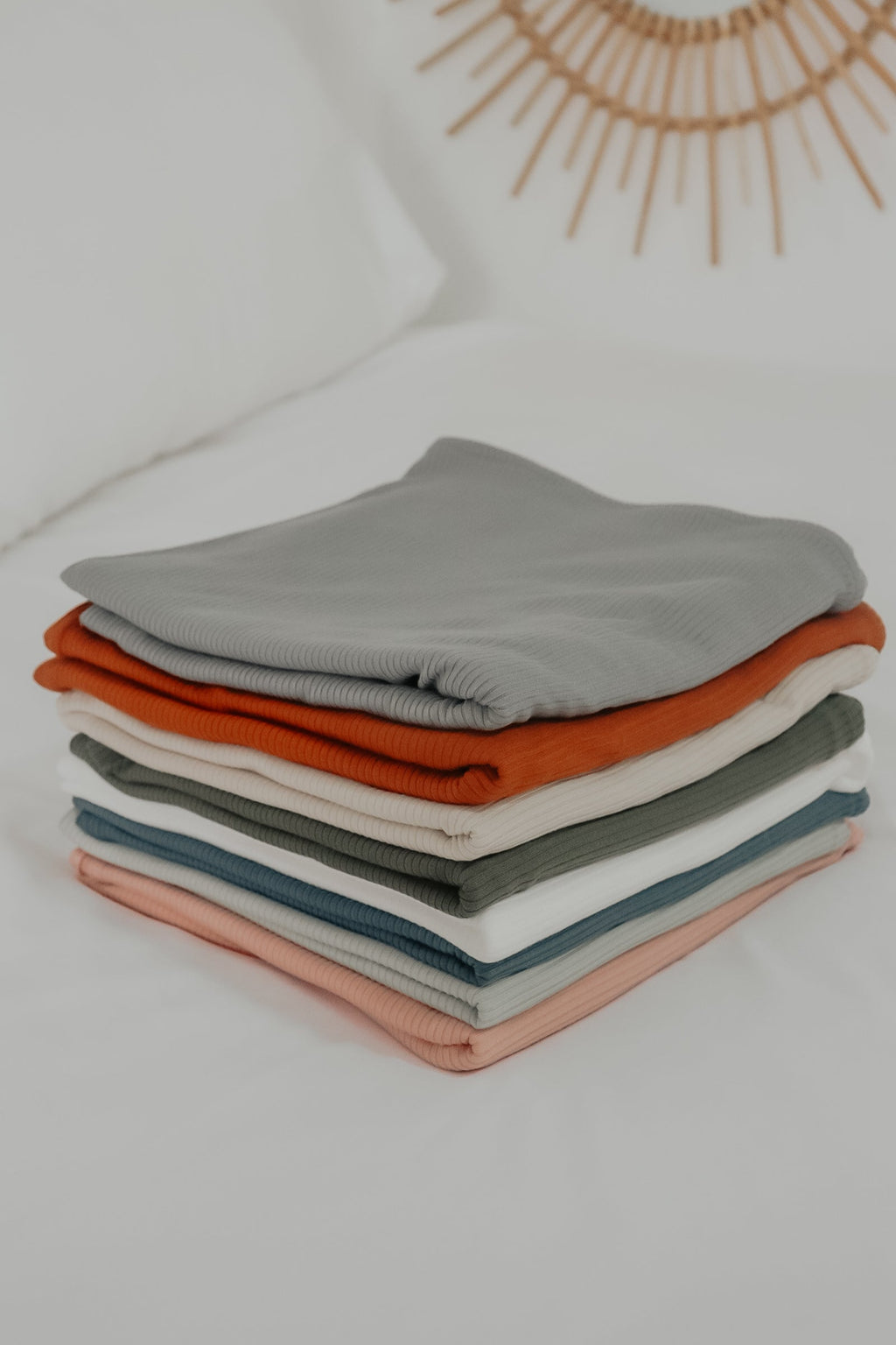 Rust Ribbed Stretch Swaddle