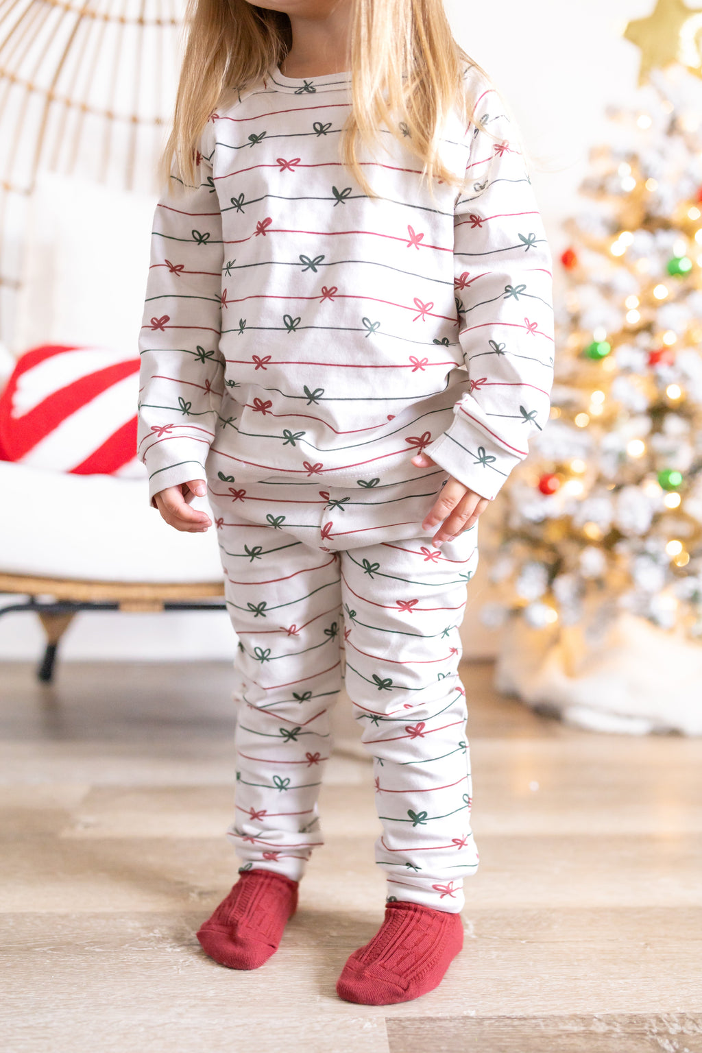 Tied with a Bow Christmas Organic Cotton Set