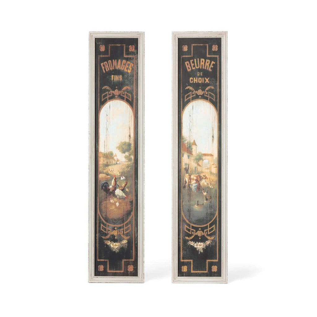 French Country Kitchen Wall Art – Vintage Butter and Cheese Signs
