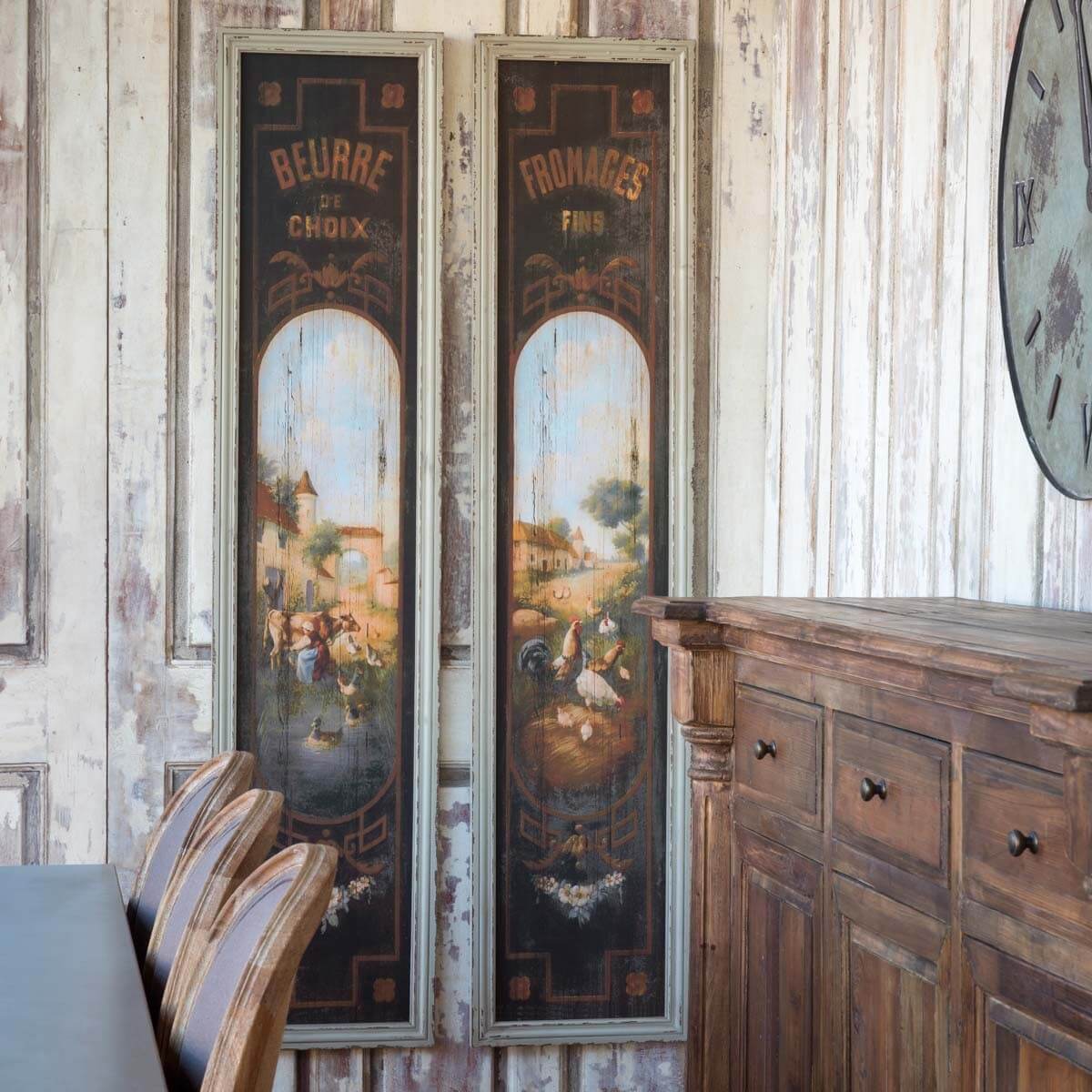 French Country Kitchen Wall Art – Vintage Butter and Cheese Signs