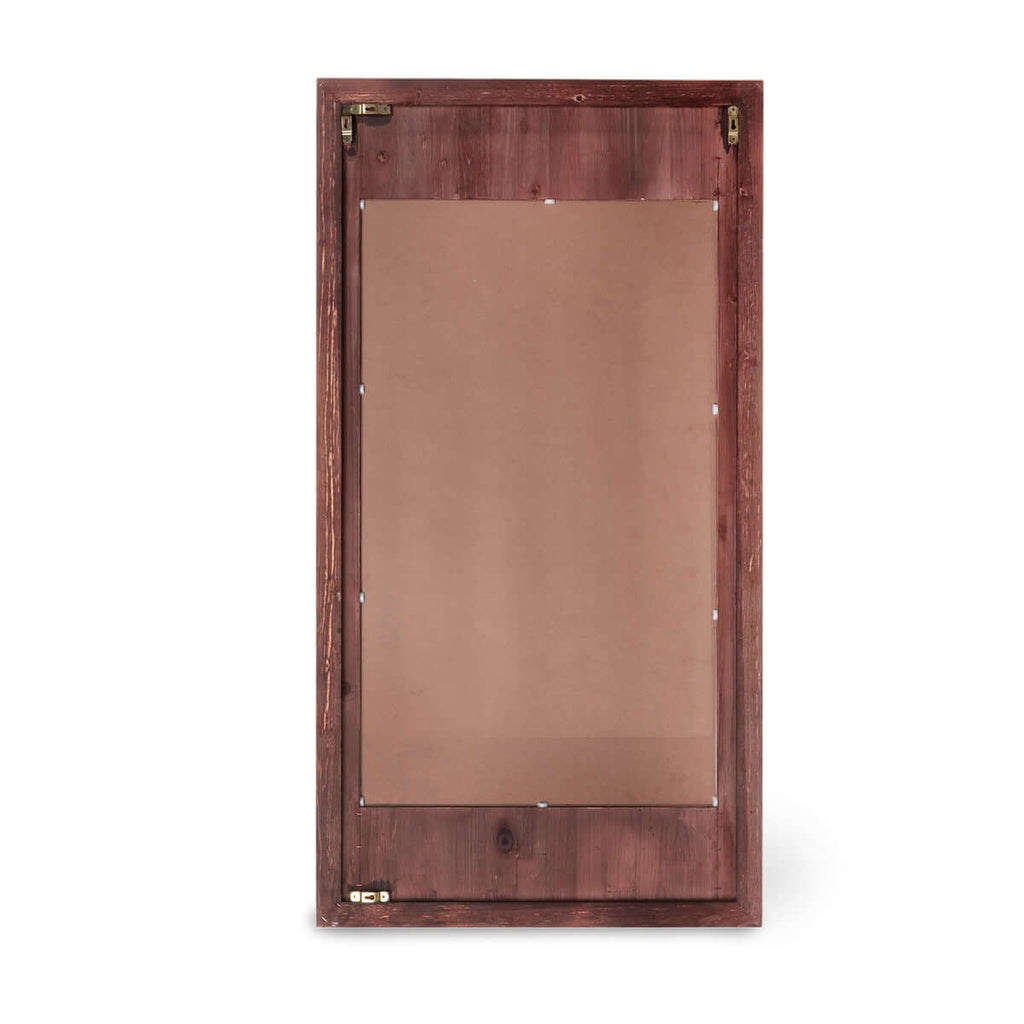 Vintage French Country Carved Wood Mirror with Distressed Blue Frame