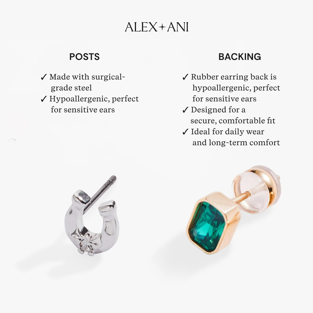 Crystal Heart Mini Stud Earrings