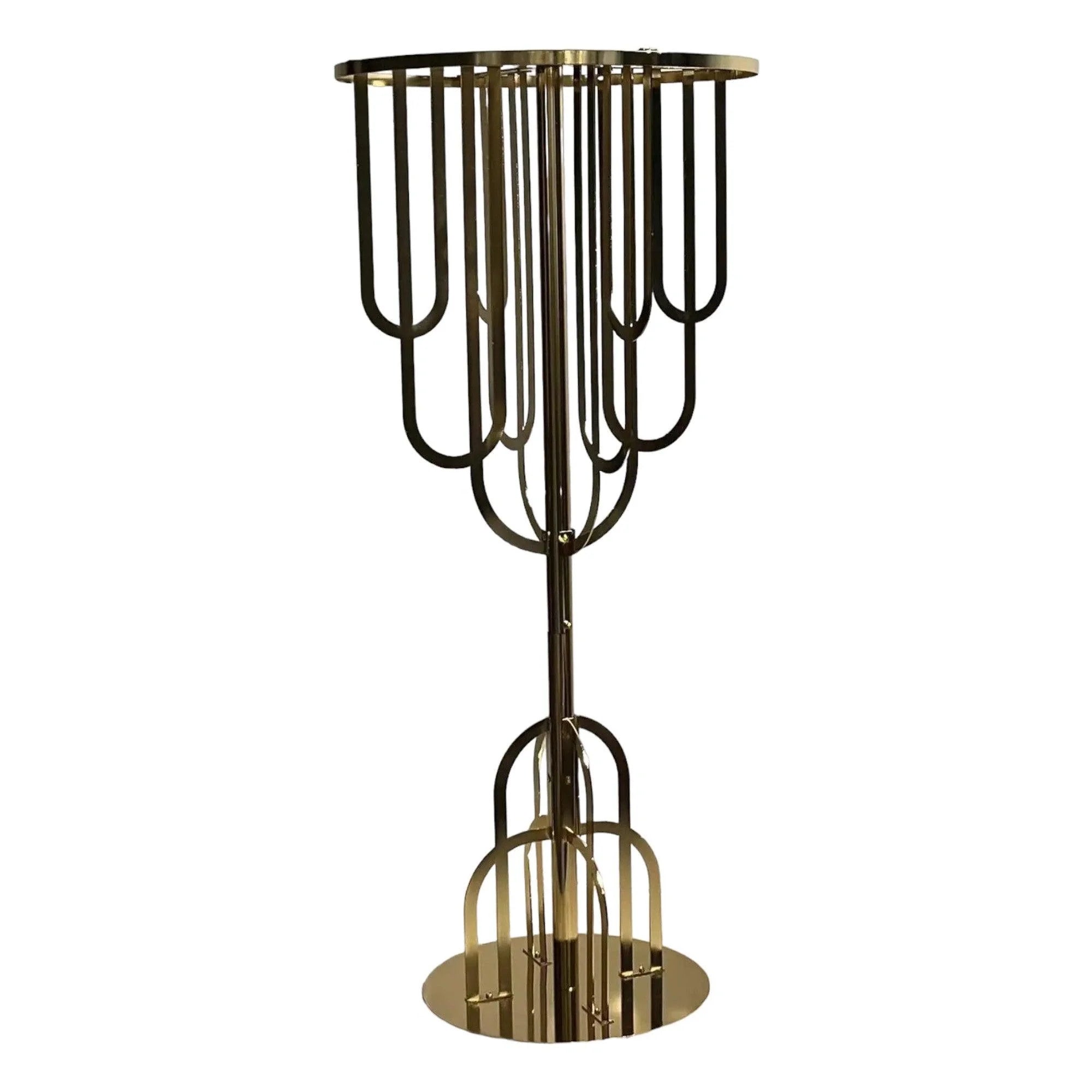 Elegant Gold Metal Wedding Dining Table Centerpiece