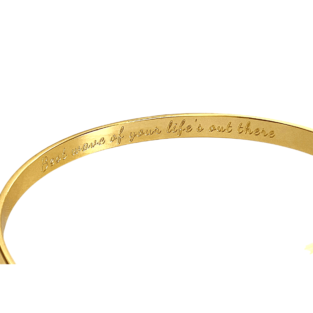 Engraved Wave Bracelets, Surfers Bracelets, Ocean Bracelets,  Engraved Best wave of your life's out there Bracelets
