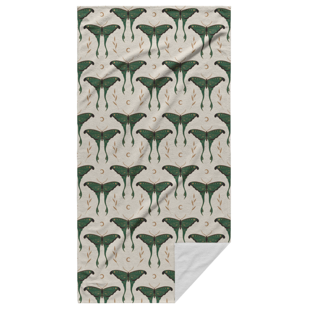 Ethereal Wings Luna Moth Bath and Beach Towel