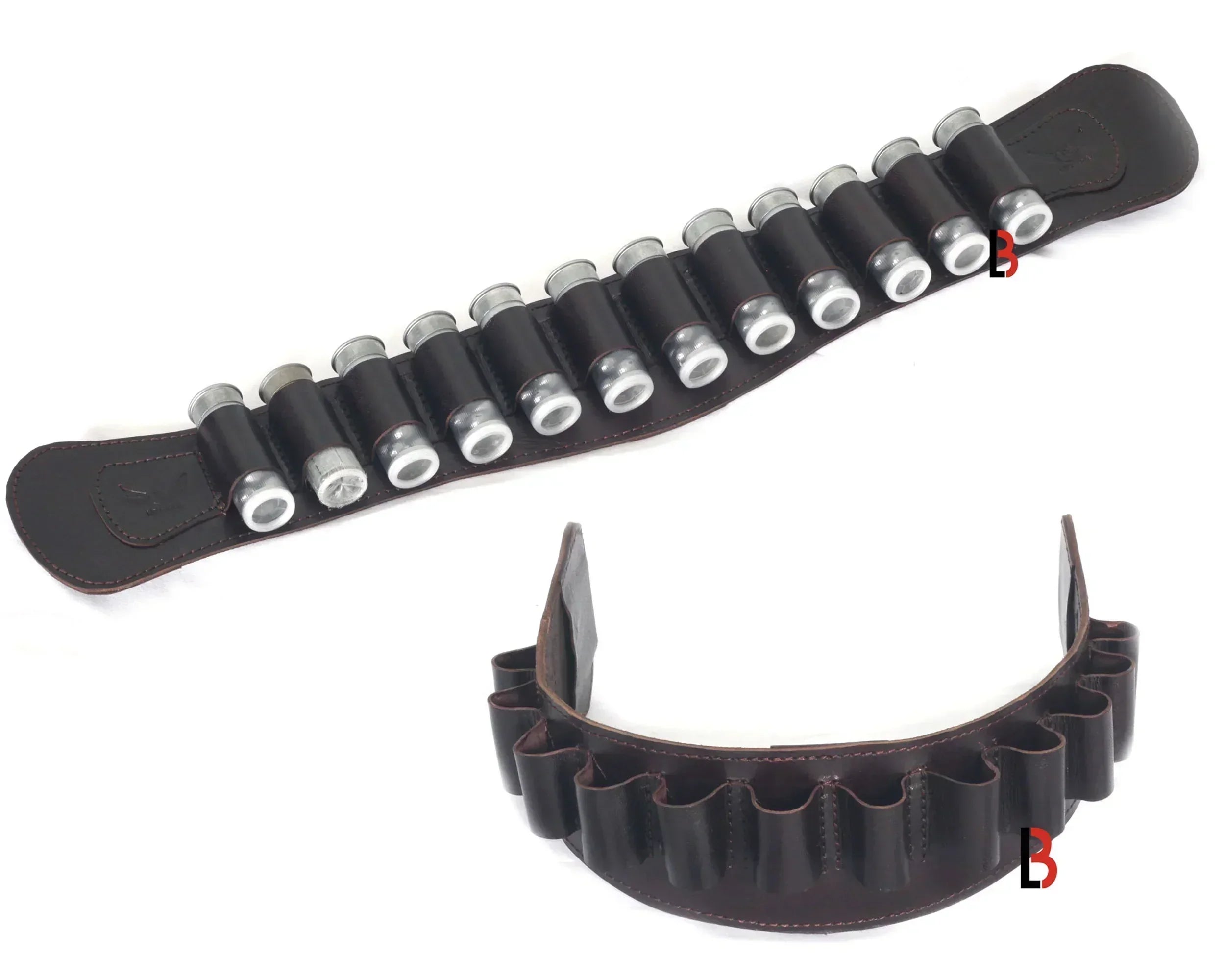 Cowhide Leather Shotgun Shotshell Reload Holder Belt Loop | 12 Gauge Ammunition Carrier
