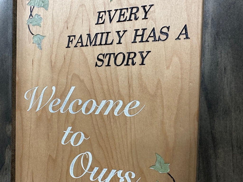 Wooden Gun Safe Wall Mountable Decoration Every Family Has a Story Welcome to Ours …