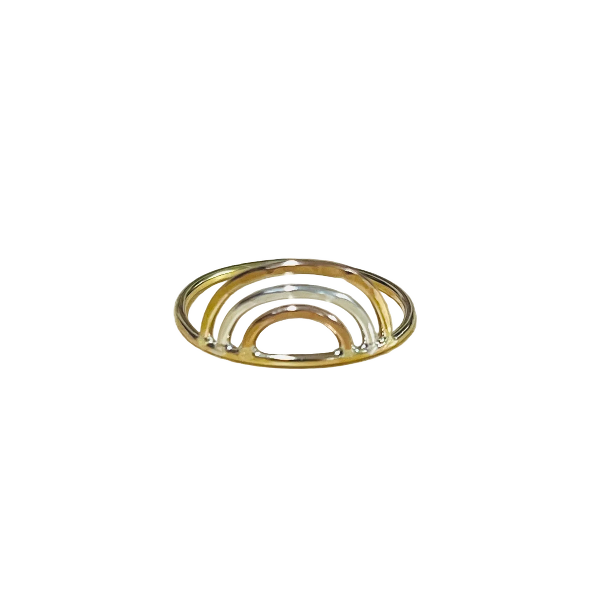 14K Gold filled TRIPLE ARCH RING