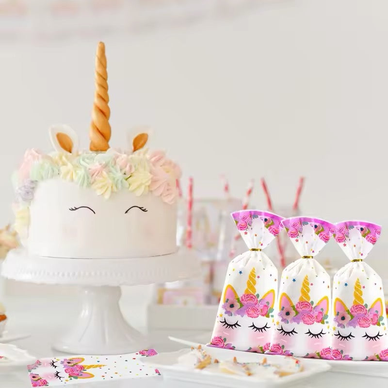 Unicorn Party Favor Bags - Kids Birthday Treat Bags 10-Pack