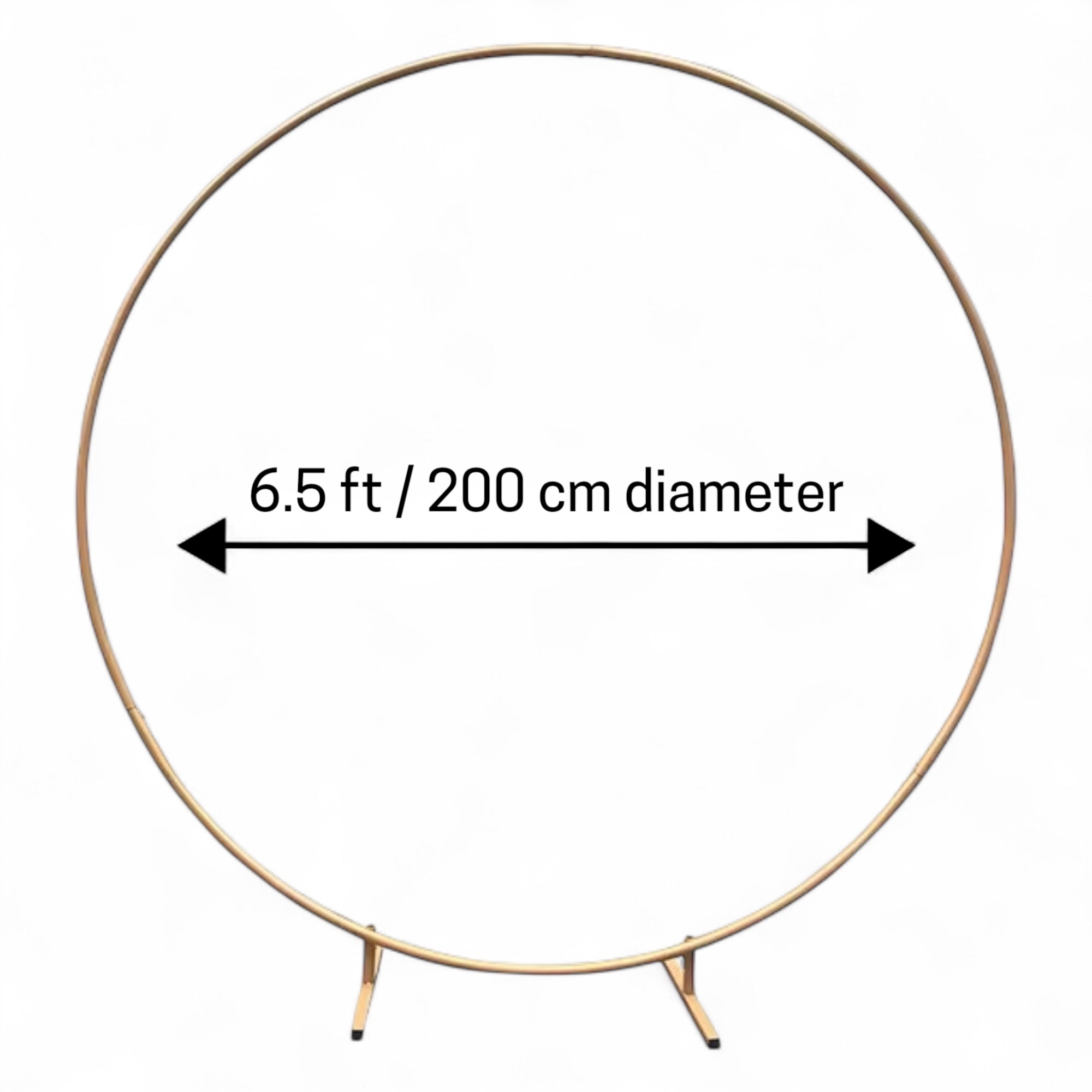 Vorte Round Wedding Backdrop Stand - 6.5 FT Gold Metal Arch