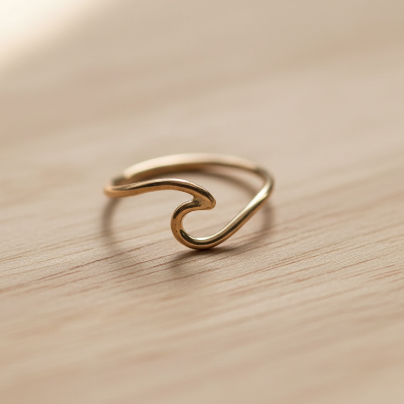 14K Gold filled OCEAN WAVE RING