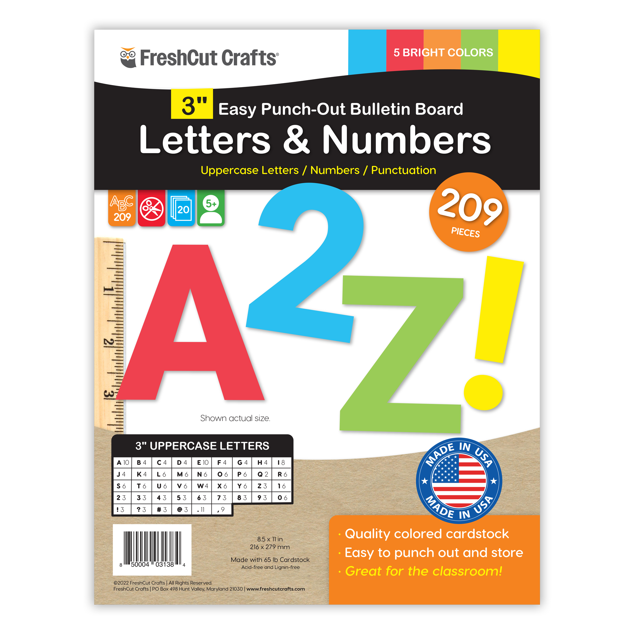 Bulletin Board Letters – 3 inch