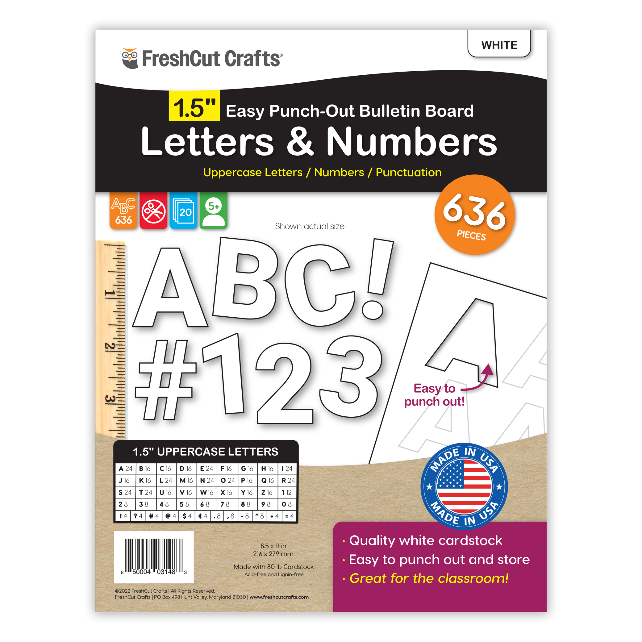 Bulletin Board Letters – 1.5 inch
