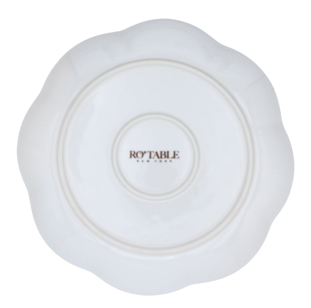 Fabled Flora Scalloped Dinner Plate - Set of 4 (+1 Bonus Plate)