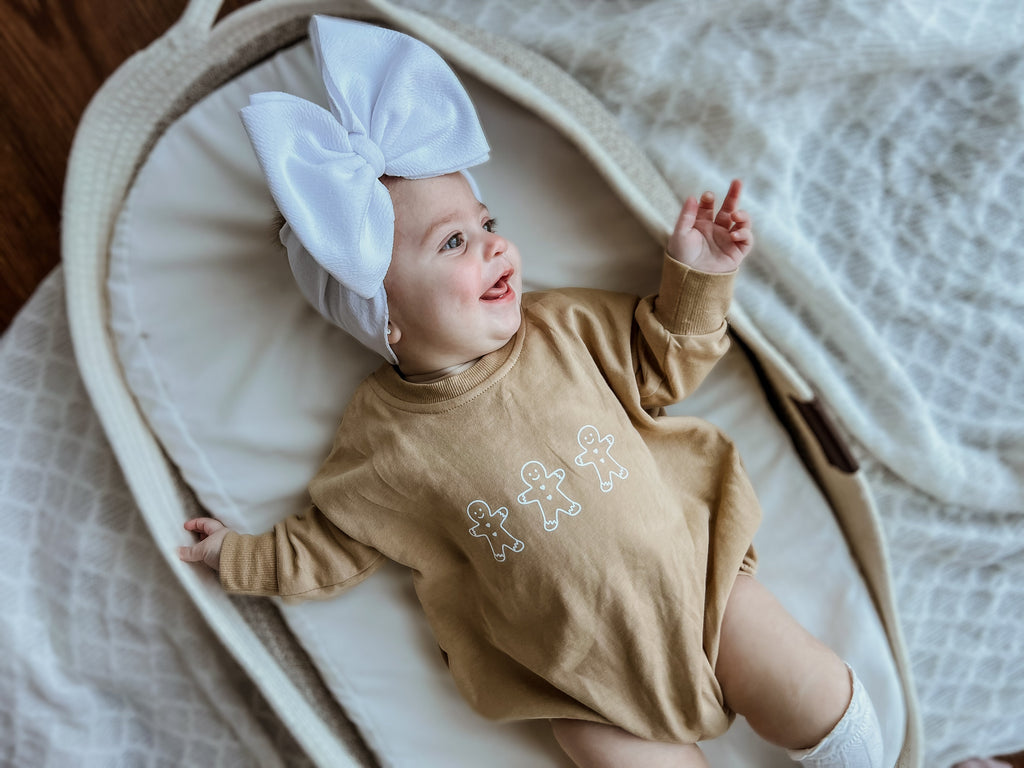 Gingerbread Christmas Sweatshirt Romper