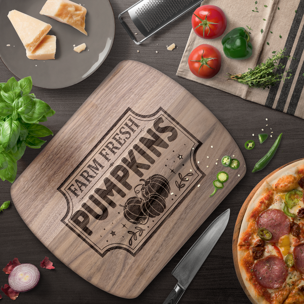 Farm Fresh Pumpkins Fall Hardwood Cutting Board