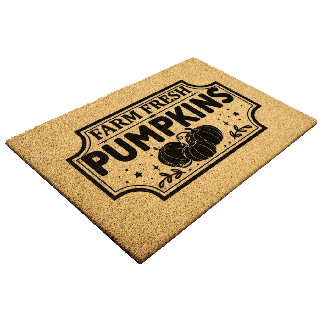 Farm Fresh Pumpkins Fall Outdoor Bristle Doormat