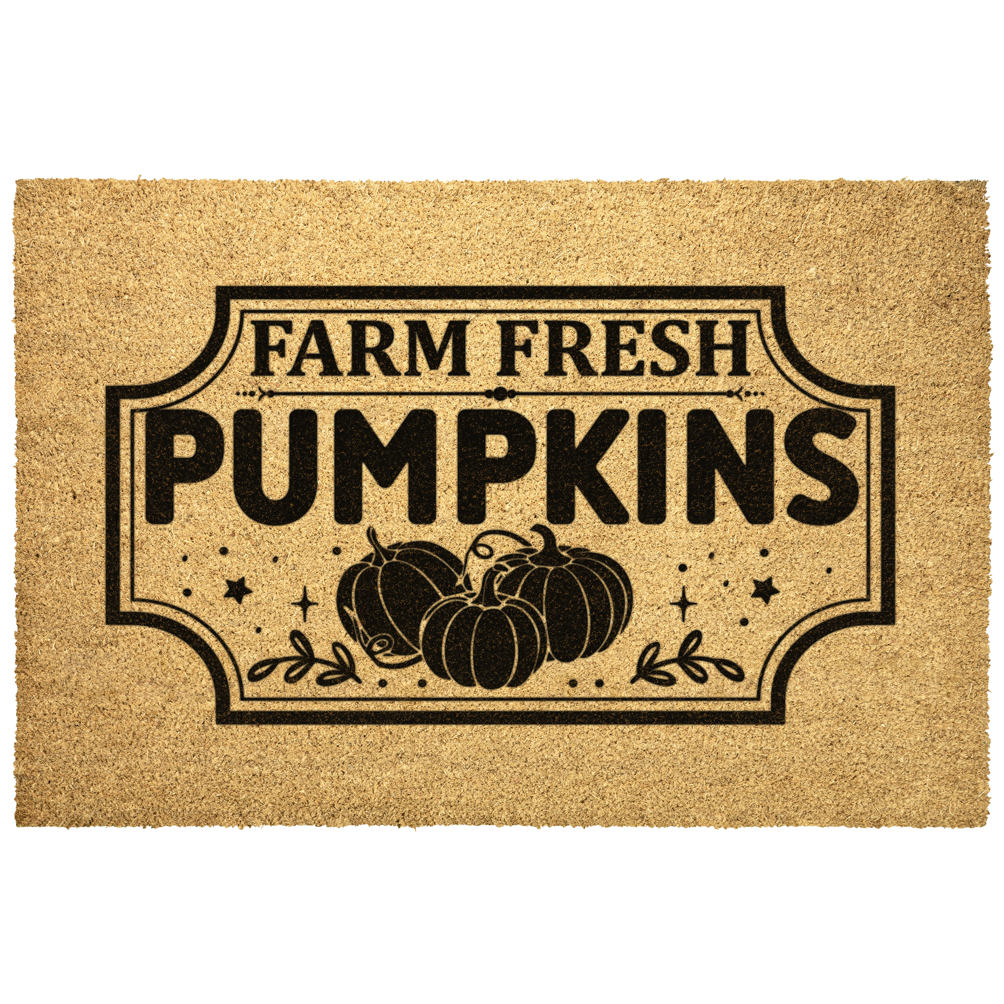 Farm Fresh Pumpkins Fall Outdoor Bristle Doormat