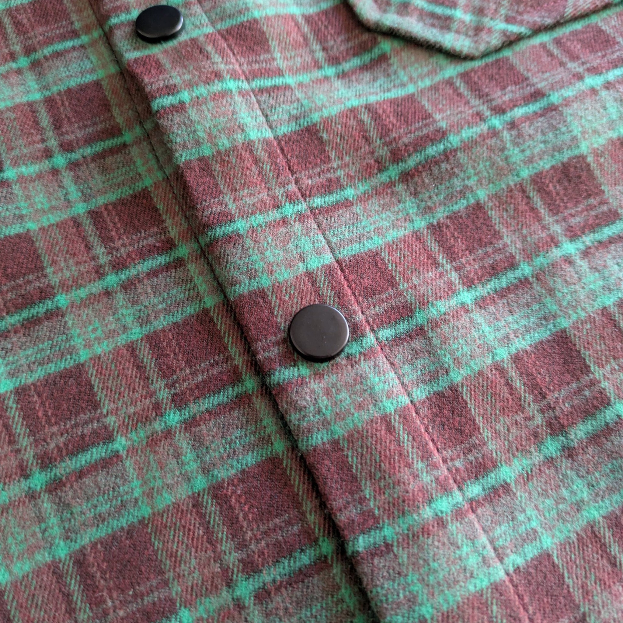 Highland Tech Flannel - Mint/Maroon