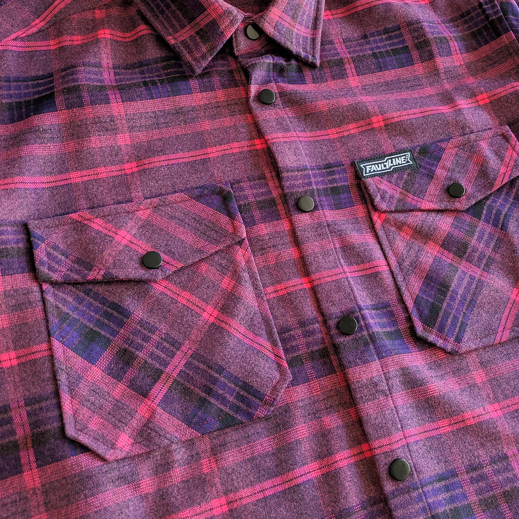 Highland Tech Flannel - Fuchsia/Black