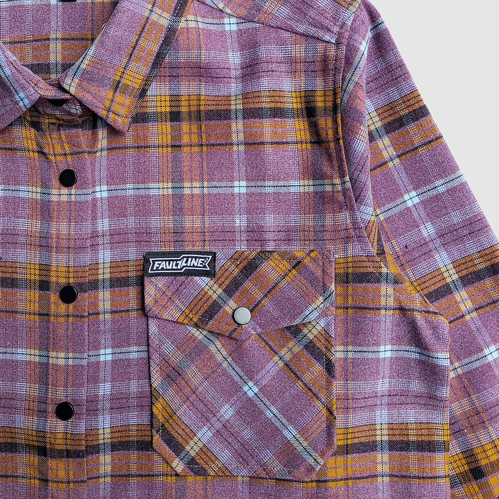 Women's Highland Tech Flannel - Lilac/Gold/Black