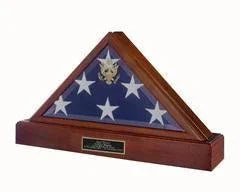 Eternity Flag Case Urn, Flag and Urn Display Case, Cherry