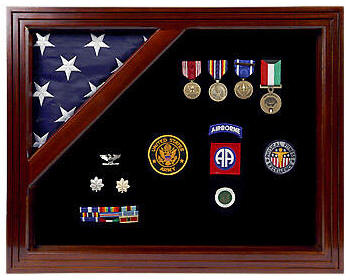 Flag Display Case American Flag Box Burial Flag Case. - Corner flag case