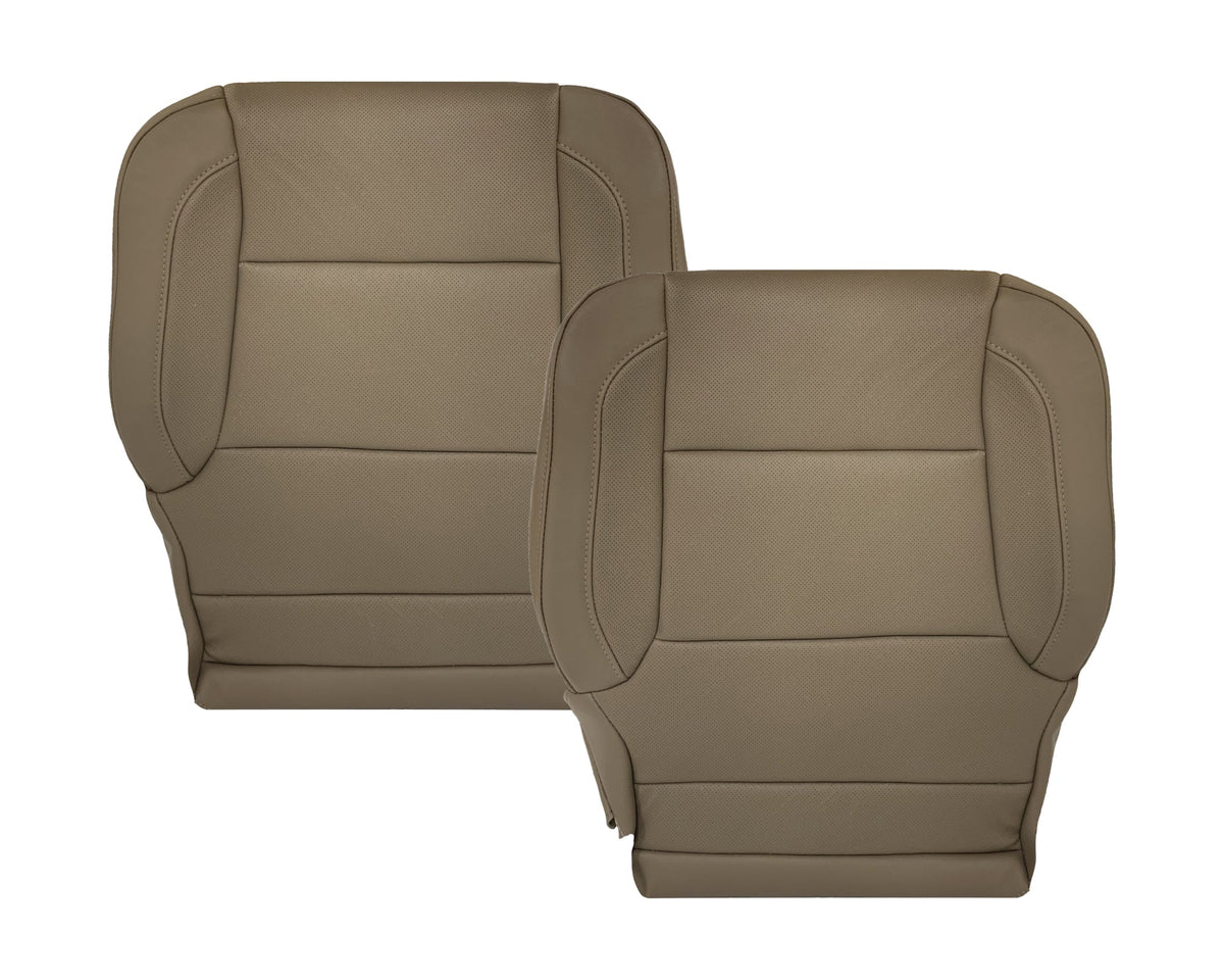 2014-2019 Chevy Silverado Tahoe Suburban & GMC Yukon PERFORATED Leather Seat Cover Replacement in Black, Gray, or Tan