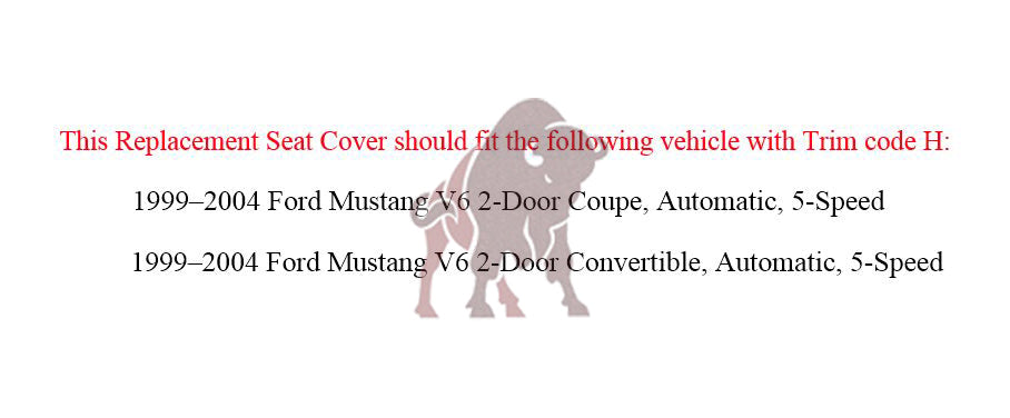 1999-2004 Ford Mustang V6 Replacement Seat Cover In Medium Parchment Tan: Choose From Variation