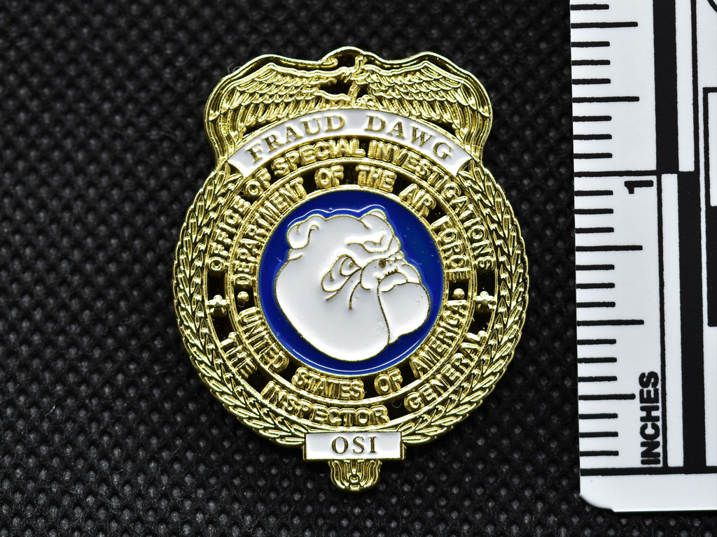 AFOSI Fraud Dawg Badge Lapel Pin