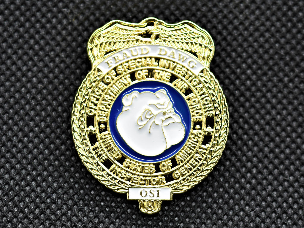 AFOSI Fraud Dawg Badge Lapel Pin