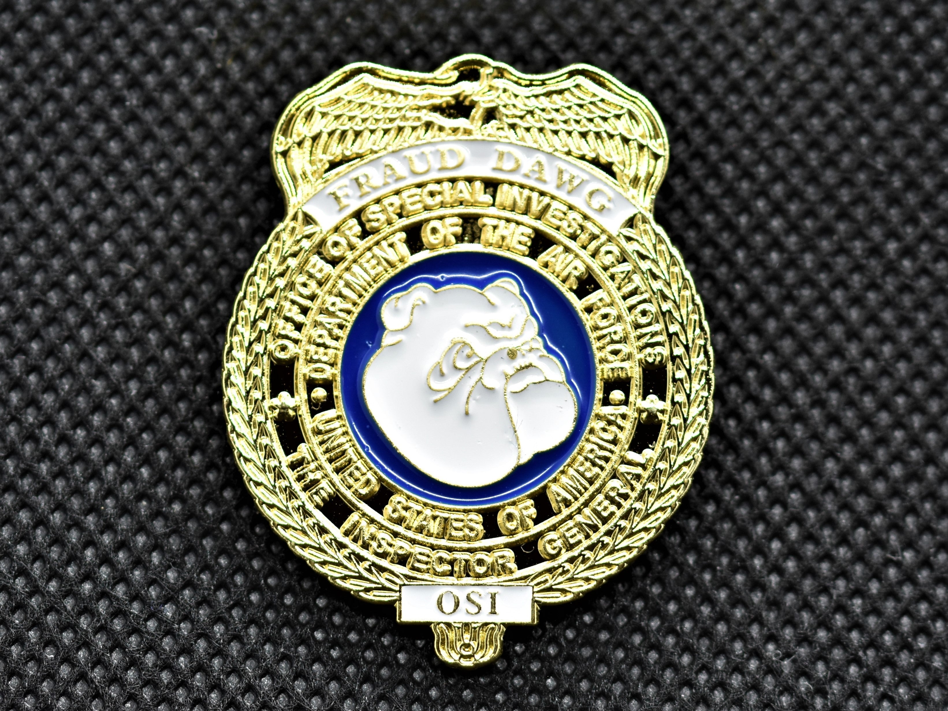 AFOSI Fraud Dawg Badge Lapel Pin