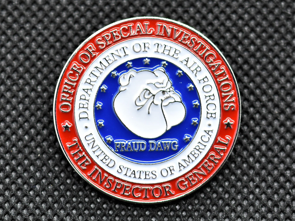 AFOSI Fraud Dawg Circular Lapel Pin