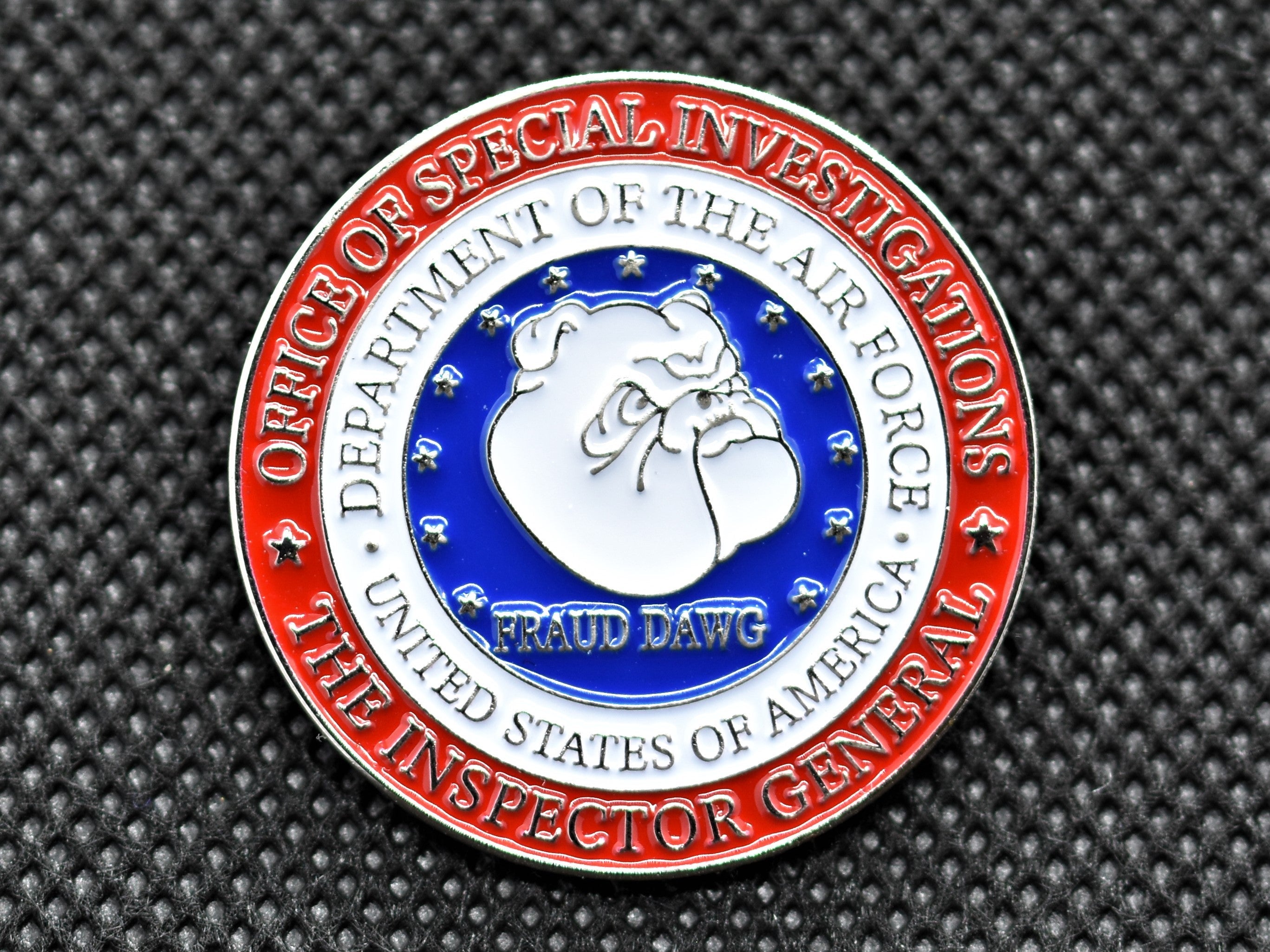 AFOSI Fraud Dawg Circular Lapel Pin