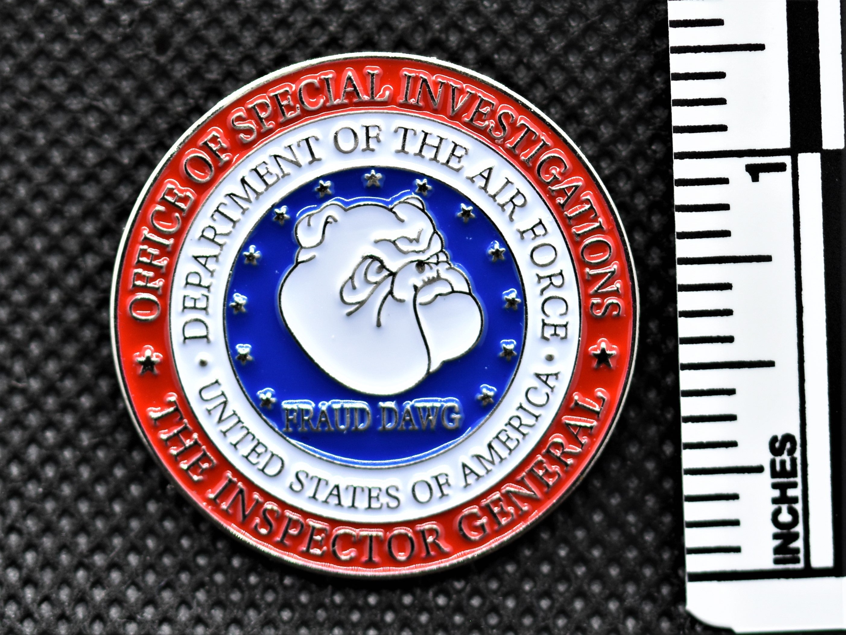 AFOSI Fraud Dawg Circular Lapel Pin