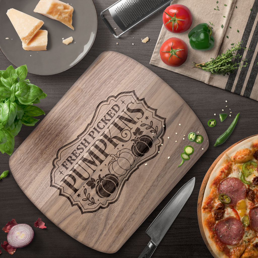 Fresh Picked Pumpkins Fall Hardwood Cutting Board