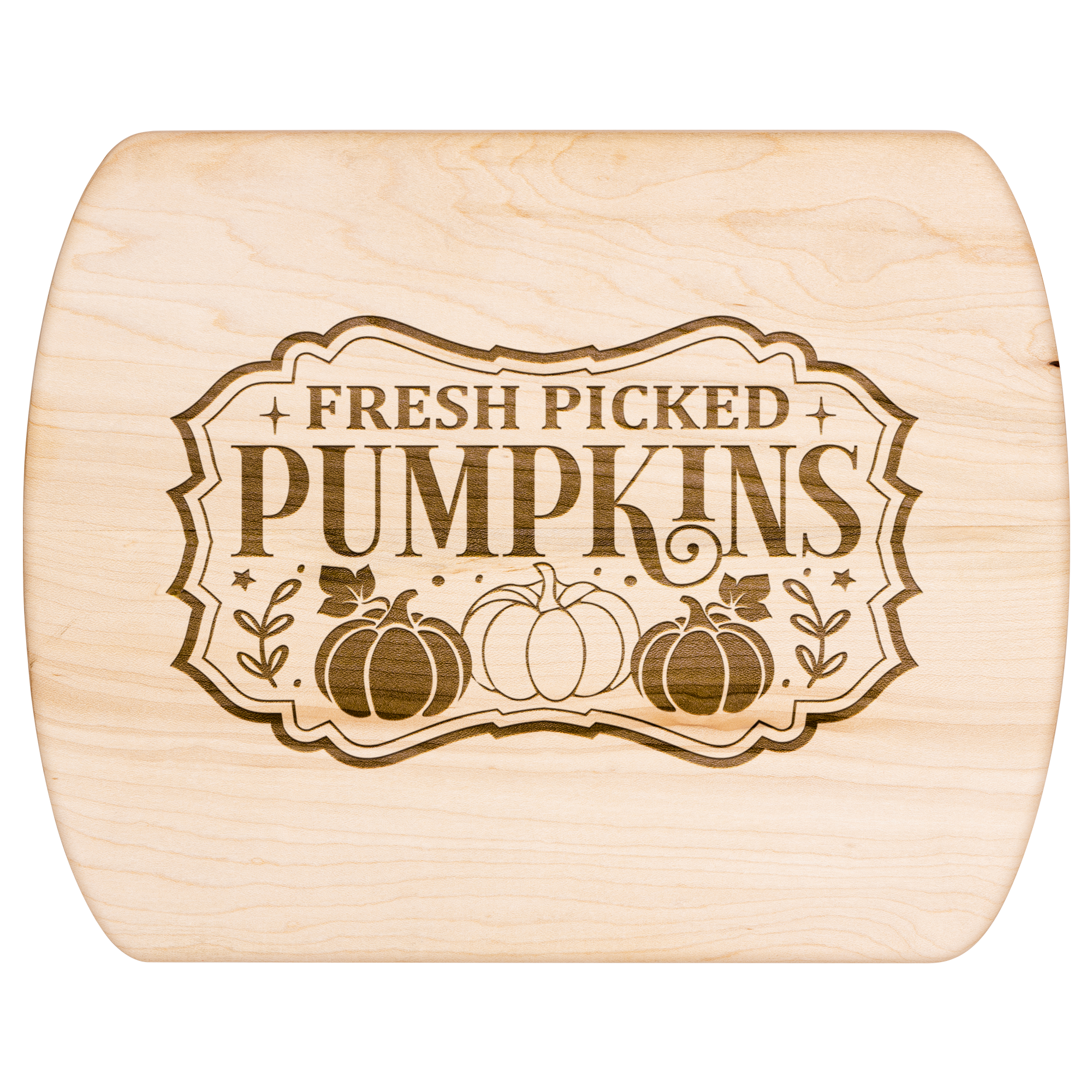 Fresh Picked Pumpkins Fall Hardwood Cutting Board
