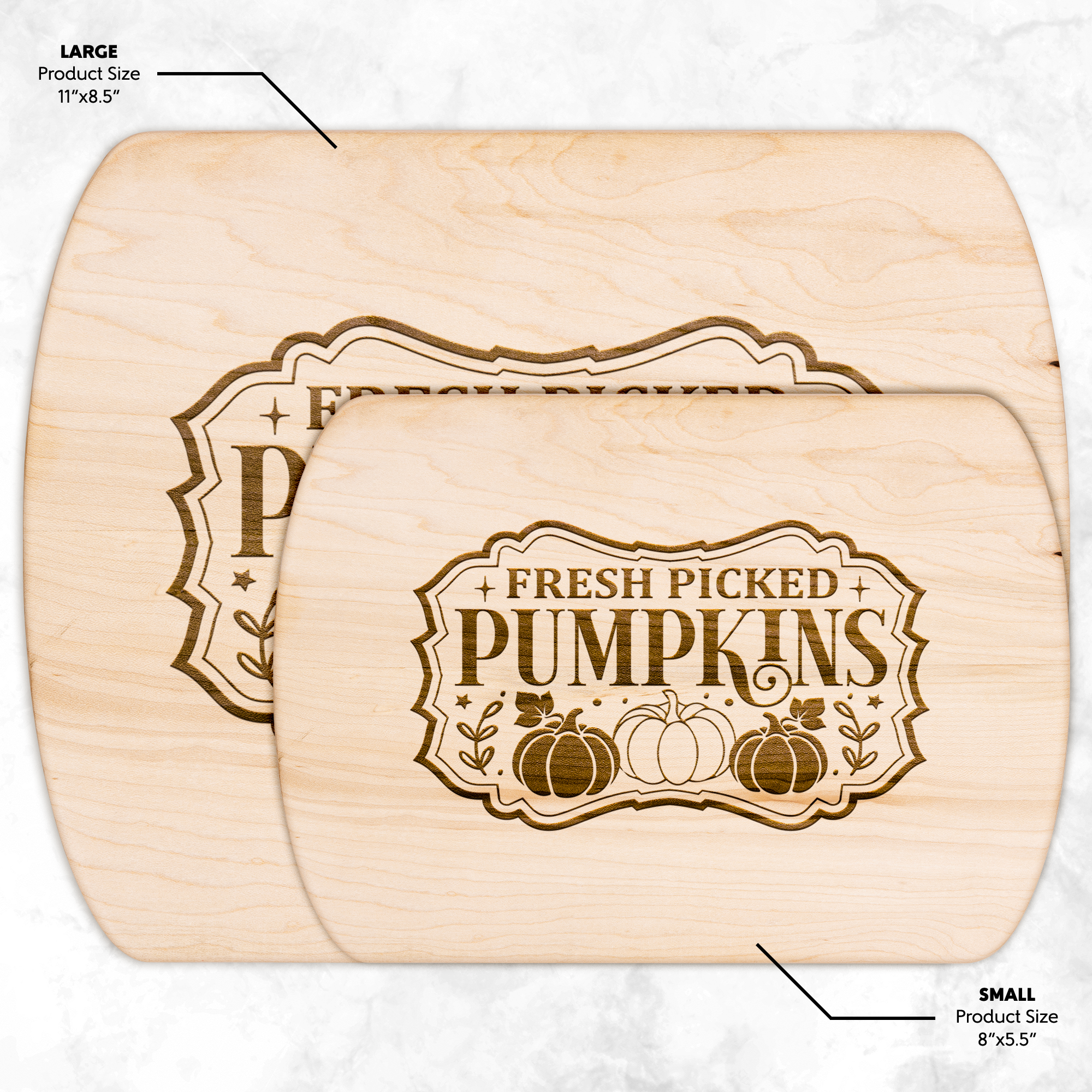 Fresh Picked Pumpkins Fall Hardwood Cutting Board