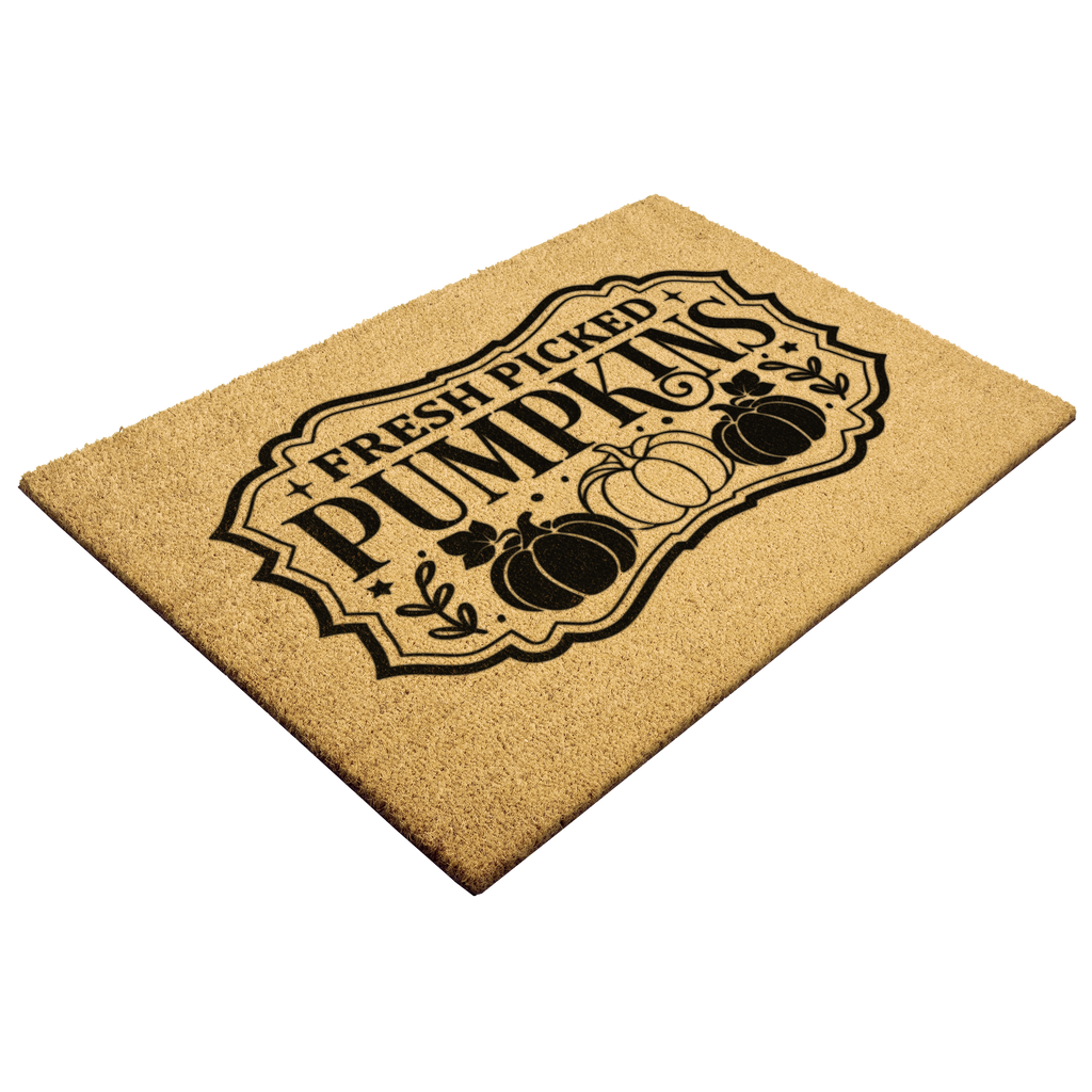 Fresh Picked Pumpkins Fall Outdoor Bristle Doormat