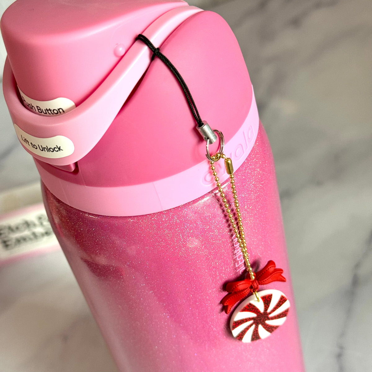 Gold Tumbler Charm Adapter for Flip Straws & Handles