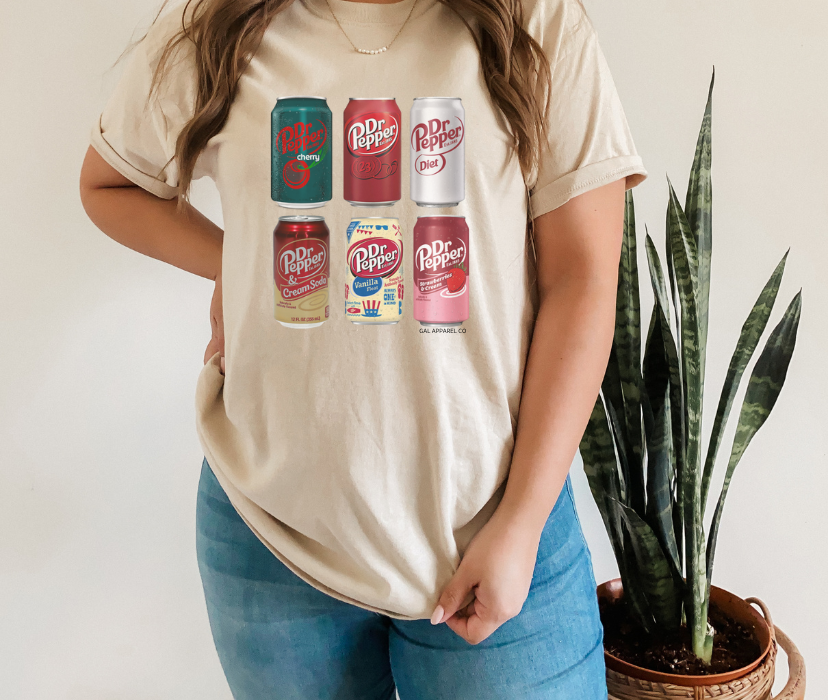 Dr Pepper Collage Graphic Tee or Sweatshirt