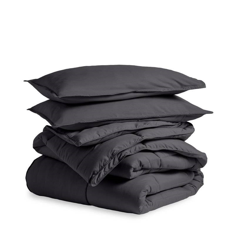 Twin/Twin XL Size All Season Super Soft Down Alternative Comforter Set Grey