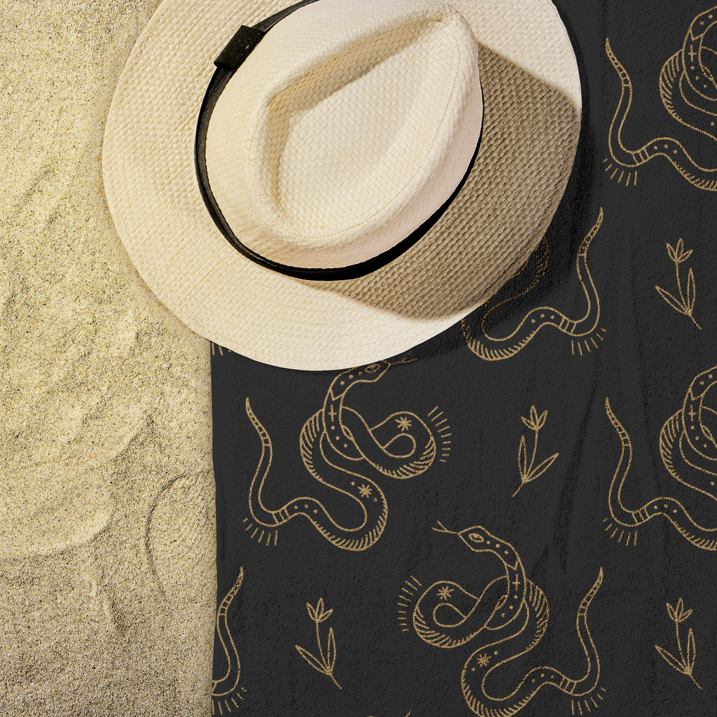 Gilded Fang Bath and Beach Towel