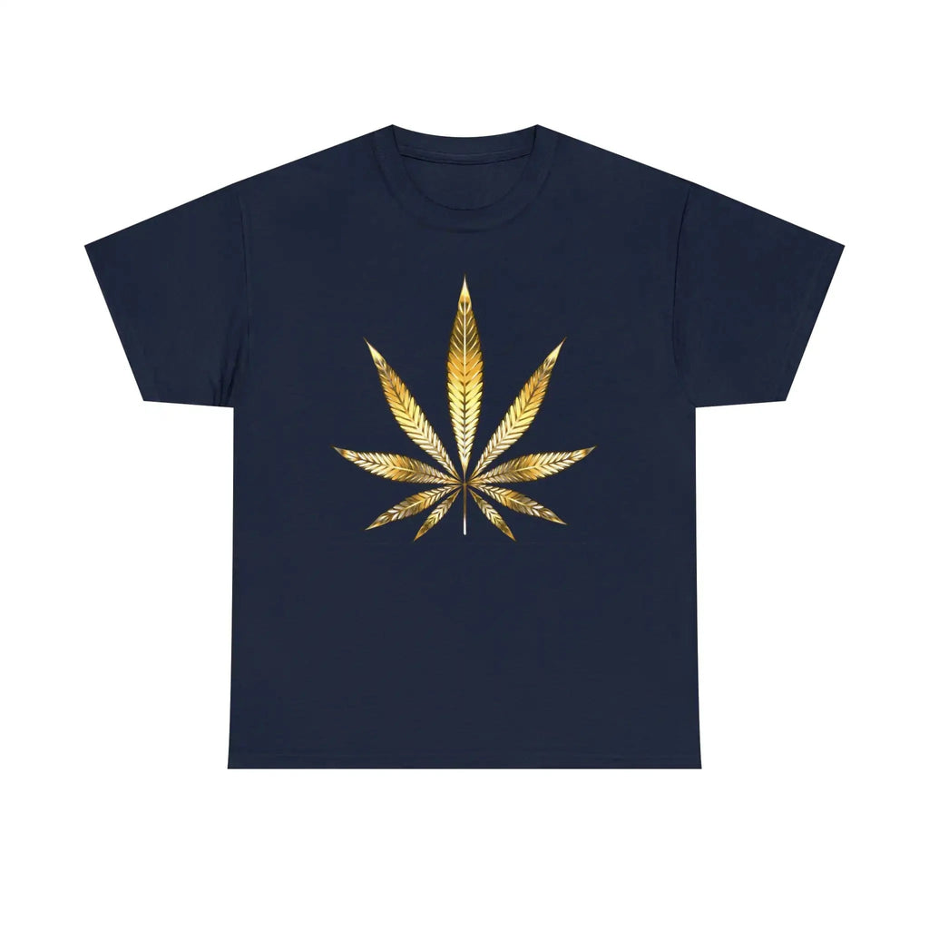 Gold Marijuana Leaf Tee